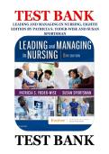 Test Bank for Leading and Managing in Nursing 8th Edition by Yoder-Wise &lpar;All Chapters Included&rpar; - Comprehensive Study Guide & Exam Prep Q&A - Latest Update 2026