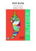 Test Bank for College Algebra&comma; 8th edition by Robert  Blitzer&comma; All Chapters