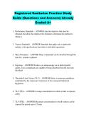 Registered Sanitarian Practice Study &NewLine;Guide &lpar;Questions and Answers&rpar; Already &NewLine;Graded A&plus; 