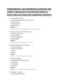 ENVIRONMENTAL LAW EXAMINATION QUESTIONS AND &NewLine;CORRECT ANSWER WITH EXPLANATION GRADED A&plus; &NewLine;STUDY GUIDE
