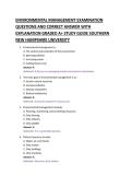 ENVIRONMENTAL MANAGEMENT EXAMINATION &NewLine;QUESTIONS AND CORRECT ANSWER WITH &NewLine;EXPLANATION GRADED A&plus; STUDY GUIDE