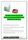 Chapter 8 Paid Search and Social Advertising Exam Questions and Answers &lpar;57 Expert-Verified Questions&rpar; &ndash; Google Ads&comma; Social Media Advertising&comma; PPC Metrics & Campaign Optimization Study Guide 2026