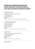 EPIDEMIOLOGY EXAMINATION QUESTIONS AND &NewLine;CORRECT ANSWER WITH EXPLANATION GRADED A&plus; &NewLine;STUDY GUIDE