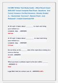CA DMV Written Test Study Guide  &vert;&vert; Most Recent Exam &NewLine;2026-2027 Actual Complete Real Exam  Questions  And &NewLine;Correct Answers &lpar;Verified Answers&rpar;  Already Graded     &NewLine;A&plus; &vert; Guaranteed  Success&excl;&excl; &vert; Newest Exam &vert; Just &NewLine;Released&excl;&excl; &vert; Instant Download Pdf 