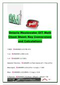 Ontario Wastewater OIT Math Cheat Sheet 2026 Questions and Answers &lpar;15 Essential Formulas&rpar; &ndash; Flow Conversions&comma; Chlorination Calculations&comma; Solids Processing & OIT Exam Math