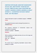 CERTIFIED OPHTHALMIC ASSISTANT EXAMS &vert;&vert; MOST RECENT EXAMS 2026-2027 
