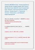 Chemistry 280 Midterm Exam - Practice Questions & &NewLine;Answer Key with Complete Solution 100&percnt; Correct &vert;&vert; &NewLine;Most Recent Exam 2026-2027 Actual Complete Real &NewLine;Exam  Questions  And Correct Answers &lpar;Verified &NewLine;Answers&rpar;  Already Graded  A&plus; &vert; Guaranteed  &NewLine;Success