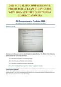 2026 ACTUAL RN COMPREHENSIVE PREDICTOR V2 EXAM STUDY GUIDE WITH 100&percnt; VERIFIED QUESTIONS & CORRECT ANSWERS