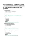 EVOLUTIONARY BIOLOGY EXAMINATION QUESTIONS &NewLine;AND CORRECT ANSWER WITH EXPLANATION GRADED &NewLine;A&plus; STUDY GUIDE 