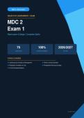 MDC 2 Exam 1 Rasmussen College Complete Questions & Answers Actual Exam 2026&sol;2027 &ndash; Complete Exam-Style Q&As &vert; 100&percnt; Certified Verified &ndash; Pass Guaranteed &ndash; A&plus; Graded&NewLine;&NewLine;