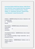 Correctional Officer SOCE Exam Review &vert;&vert; Most Recent &NewLine;Exam 2026-2027 Actual Complete Real Exam Questions  &NewLine;And Correct Answers &lpar;Verified Answers&rpar;  Already &NewLine;Graded  A&plus; &vert; Guaranteed  Success&excl;&excl; &vert; Newest Exam                 &NewLine;&vert; Just Released&excl;&excl; &vert; Instant D