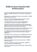 BCMB 412 Exam 4 Questions With Verified Answers