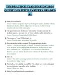 TIM PRACTICE EXAMINATION 2026&NewLine;QUESTIONS WITH ANSWERS GRADED&NewLine;A&plus;&NewLine;