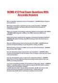 BCMB 412 Final Exam Questions With Accurate Answers