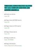 TIMESHARE LICENSE PRACTICE SOLUTION&NewLine;TEST 2026 COMPLETE QUESTIONS AND&NewLine;ANSWERS GRADED A&plus;
