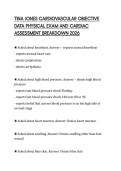 TINA JONES CARDIOVASCULAR OBJECTIVE&NewLine;DATA PHYSICAL EXAM AND CARDIAC&NewLine;ASSESSMENT BREAKDOWN 2026