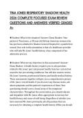 TINA JONES RESPIRATORY SHADOW HEALTH&NewLine;2026 COMPLETE FOCUSED EXAM REVIEW&NewLine;QUESTIONS AND ANSWERS VERIFIED GRADED&NewLine;A&plus;&NewLine;