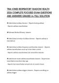 TINA JONES RESPIRATORY SHADOW HEALTH&NewLine;2026 COMPLETE FOCUSED EXAM QUESTIONS&NewLine;AND ANSWERS GRADED A&plus; FULL SOLUTION&NewLine;