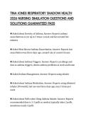 TINA JONES RESPIRATORY SHADOW HEALTH&NewLine;2026 NURSING SIMULATION QUESTIONS AND&NewLine;SOLUTIONS GUARANTEED PASS