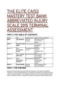 ELITE CAISS MASTERY TEST BANK 2026&sol;2027 &vert; Abbreviated Injury Scale &lpar;AIS&rpar; 2015 Terminal Assessment &vert; 40&plus; Expert Scenarios & Rationales