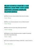 MILADY ESTHETICS CHAPTER 11 HAIR&NewLine;REMOVAL EXAM PREP STUDY GUIDE&NewLine;QUESTIONS ANSWERS COMPLETE&NewLine;SOLUTION BUNDLE