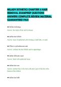MILADY ESTHETICS CHAPTER 11 HAIR&NewLine;REMOVAL EXAMPREP QUESTIONS&NewLine;ANSWERS COMPLETE REVIEW MATERIAL&NewLine;GUARANTEED PASS&NewLine;