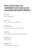 MILADY ESTHETICS FINAL EXAM&NewLine;COMPREHENSIVE STUDY GUIDE 2026 SKIN&NewLine;CARE SCIENCE AND ESTHETICS PRINCIPLES