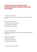 ETS MAJOR FIELD TEST &lpar;PRACTICE TEST&rpar;&colon; BACHELOR'S DEGREE IN BUSINESS QUESTIONS AND ANSWERS&NewLine;&NewLine;