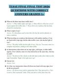 TLSAE FINAL FINAL TEST 2026&NewLine;QUESTIONS WITH CORRECT&NewLine;ANSWERS GRADED A&plus;&NewLine;