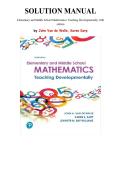 Solution Manual for Elementary and Middle School Mathematics&colon; Teaching Developmentally&comma; 10th edition &lpar;Walle &comma; 2017&rpar; Chapter 1-22&vert; All Chapters