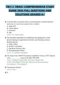 TM111 TMA01 COMPREHENSIVE STUDY&NewLine;GUIDE 2026 FULL QUESTIONS AND&NewLine;SOLUTIONS GRADED A&plus;&NewLine;