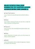 MILADY ESTHETICS FINAL EXAM&NewLine;EXAMINATION TEST QUESTIONS ANSWERS&NewLine;ACCURATE REVIEW SHEET GRADED A&plus;