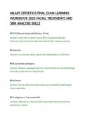 MILADY ESTHETICS FINAL EXAM LEARNING&NewLine;WORKBOOK 2026 FACIAL TREATMENTS AND&NewLine;SKIN ANALYSIS SKILLS