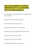 TM111 TMA03 MARKED 2025 UPDATE&NewLine;EXAMINATION TEST 2026 QUESTIONS&NewLine;WITH SOLUTIONS GRADED A&plus;