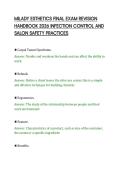 MILADY ESTHETICS FINAL EXAM REVISION&NewLine;HANDBOOK 2026 INFECTION CONTROL AND&NewLine;SALON SAFETY PRACTICES&NewLine;