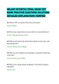 MILADY ESTHETICS FINAL EXAM TEST&NewLine;BANK PRACTICE QUESTIONS SOLUTIONS&NewLine;DETAILED EXPLANATIONS VERIFIED&NewLine;&NewLine;