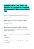 MILADY ESTHETICS STATE BOARD TEST&NewLine;CERTIFICATION EVALUATION QUESTIONS&NewLine;ANSWERS COMPLETE SOLUTION VERIFIED&NewLine;PASS