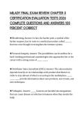 MILADY FINAL EXAM REVIEW CHAPTER 5&NewLine;CERTIFICATION EVALUATION TESTS 2026&NewLine;COMPLETE QUESTIONS AND ANSWERS 100&NewLine;PERCENT CORRECT&NewLine;