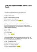 TECC Test Exam Questions And Answers&vert; Latest Update&vert; Guaranteed Pass