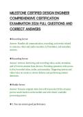 MILESTONE CERTIFIED DESIGN ENGINEER&NewLine;COMPREHENSIVE CERTIFICATION&NewLine;EXAMINATION 2026 FULL QUESTIONS AND&NewLine;CORRECT ANSWERS