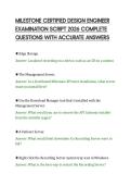 MILESTONE CERTIFIED DESIGN ENGINEER&NewLine;EXAMINATION SCRIPT 2026 COMPLETE&NewLine;QUESTIONS WITH ACCURATE ANSWERS