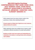 WGU D570 Cognitive Psychology   &NewLine;COMPREHENSIVE TEST BANK EXAM 2026&NewLine;2027 NEWEST FINAL EXAM WITH &NewLine;COMPLEY QUESTIONS & ACCURATE &NewLine;DETAILED ANSWERS VERIFIED 100&percnt; &NewLine;ALREADY GRADED A&plus; 