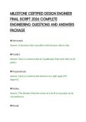 MILESTONE CERTIFIED DESIGN ENGINEER&NewLine;FINAL SCRIPT 2026 COMPLETE&NewLine;ENGINEERING QUESTIONS AND ANSWERS&NewLine;PACKAGE