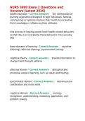 NURS 3600 Exam 2 Questions and Answers &lpar;Latest 2026&rpar;&period;