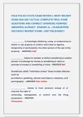 FDLE POLICE STATE EXAM REVIEW &vert;&vert; MOST RECENT &NewLine;EXAM 2026-2027 ACTUAL COMPLETE REAL EXAM  &NewLine;QUESTIONS AND CORRECT ANSWERS &lpar;VERIFIED &NewLine;ANSWERS&rpar; ALREADY  GRADED A&plus; &vert; GUARANTEED &NewLine;SUCCESS&excl;&excl; NEWEST EXAM &vert; JUST RELEASED&excl;&excl;