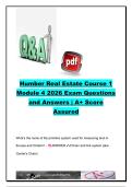Humber Real Estate Course 1 Module 4 Exam Questions and Answers 2026 &lpar;103 Questions&rpar; &vert; Land Registration&comma; Surveys&comma; Title Searching&comma; POLARIS & Teraview