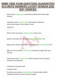 NBME CBSE EXAM QUESTIONS &vert;GUARANTEED ACCURATE ANSWERS &vert;LATEST VERSION 2026-2027 &vert;VERIFIED&period;