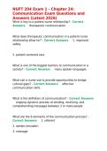 NUFT 204 Exam 1 - Chapter 24 Communication Exam Questions and Answers &lpar;Latest 2026&rpar;&period;