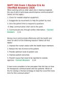 NUFT 204 Exam 1 Review Q & As &lpar;Verified Answers&rpar; 2026&period;