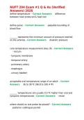NUFT 204 Exam -1 Q & As &lpar;Verified Answers&rpar; 2026